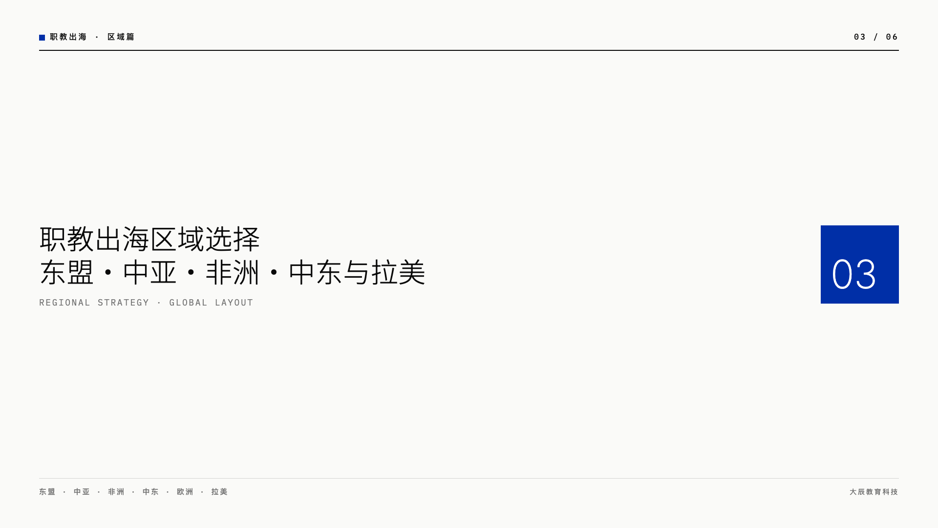 职教出海区域选择：东盟、中亚、非洲、中东与拉美的机会与差异